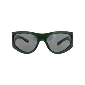 Gucci Shield-Frame Injection Sunglasses Green Mens